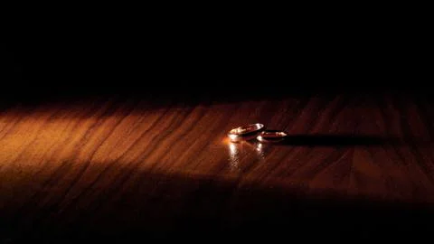 Wedding rings with different backgrounds Stock Photos