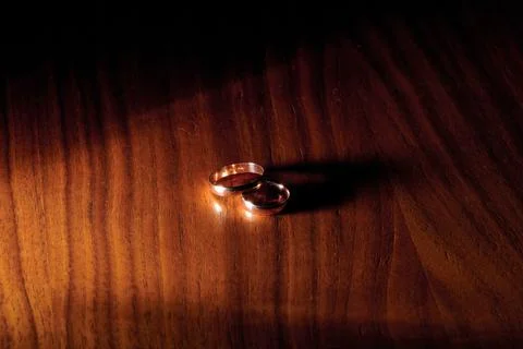 Wedding rings with different backgrounds Stock Photos