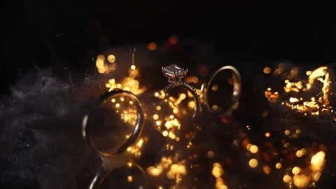 Wedding Rings On Fire Stock Footage 242022913
