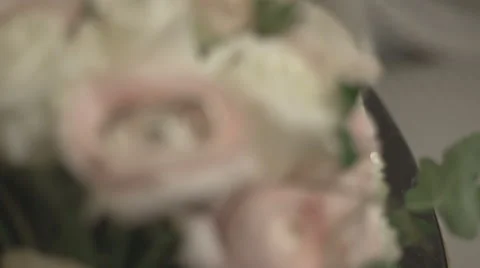 Wedding rings on a flower Stock Footage 59088205