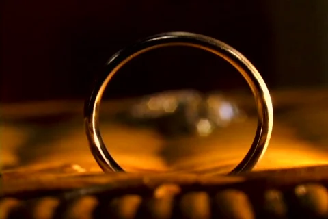 Wedding rings Stock Footage 353972