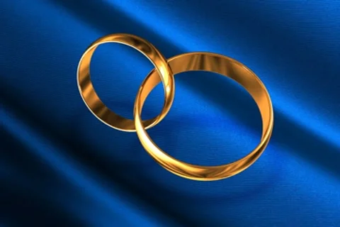 Wedding rings Stock Footage 8646895