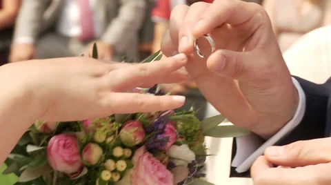 Wedding Rings Stock Footage 29203440
