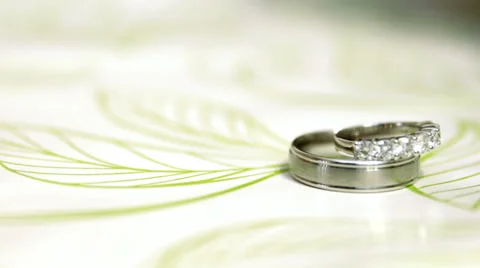 Wedding Rings Stock Footage 45936038
