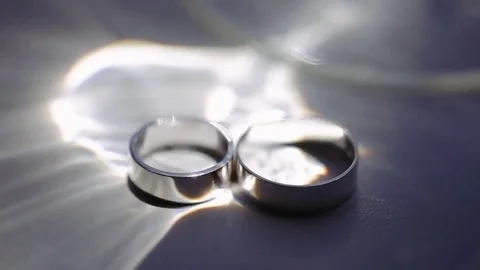 Wedding rings Stock Footage 80723938