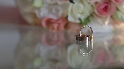 Wedding rings Stock Footage 82939335