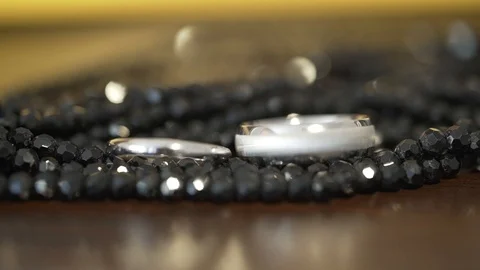 Wedding rings Stock Footage 97990695