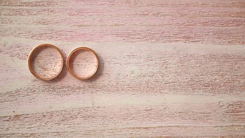 Wedding rings Stock Footage 119775356