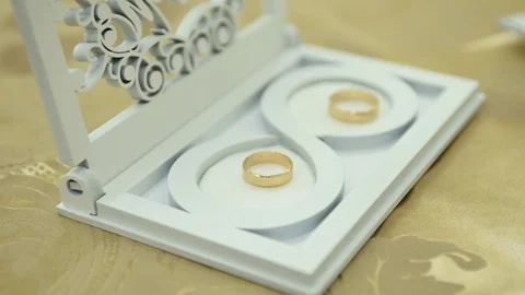 Wedding rings Stock Footage 123274053