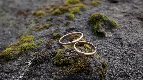 Wedding rings Video stock 129069736