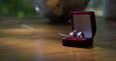 Wedding rings Stock Footage 148092490