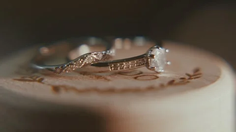 Wedding Rings Stock Footage 284985133