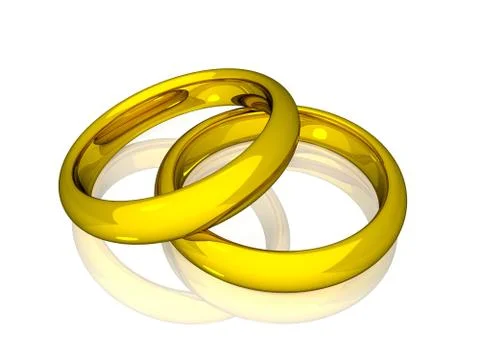 Wedding Rings - Gold Stock Illustration