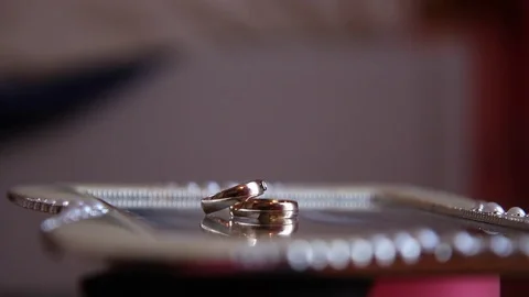 Wedding rings HD Stock Footage 83925900