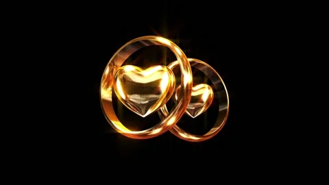 Wedding rings-hearts 스톡 동영상 128774998