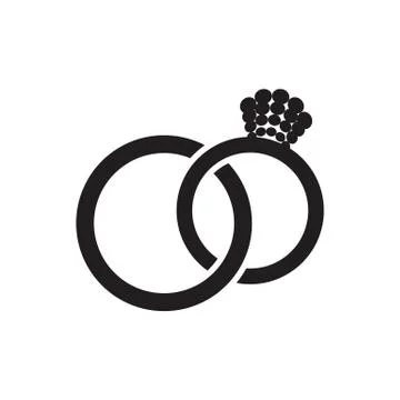 Wedding rings icon Stock Illustration