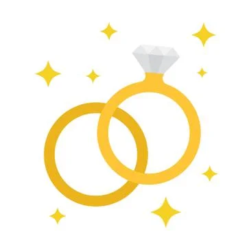 Wedding rings icon Stock Illustration