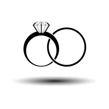 Wedding Rings Icon Stock Illustration