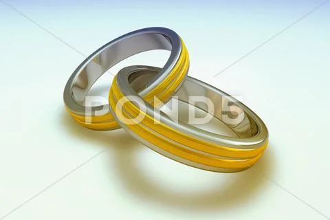 Wedding rings Stock Illustration