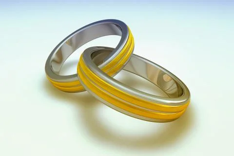 Wedding rings Stock Illustration