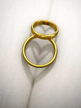 Wedding rings. Stock Illustration
