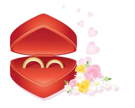 Wedding rings Stock Illustration