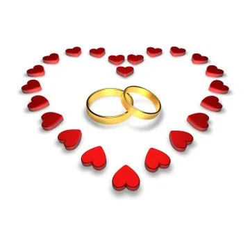 Wedding rings Stock Illustration