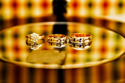 Wedding rings Stock Illustration