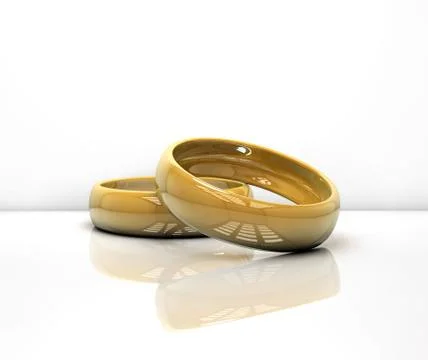 Wedding rings Stock Illustration