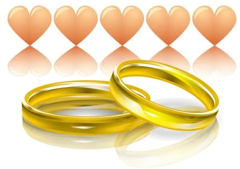 Wedding rings Stock Illustration