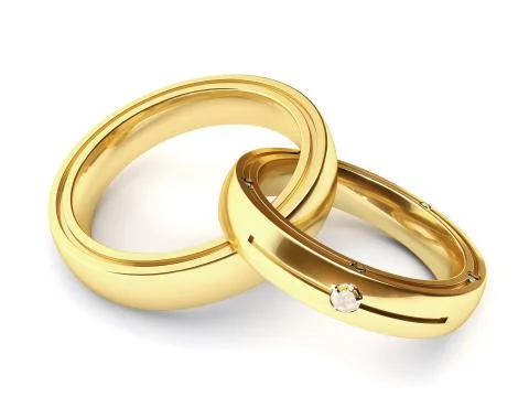 Wedding rings Stock Illustration