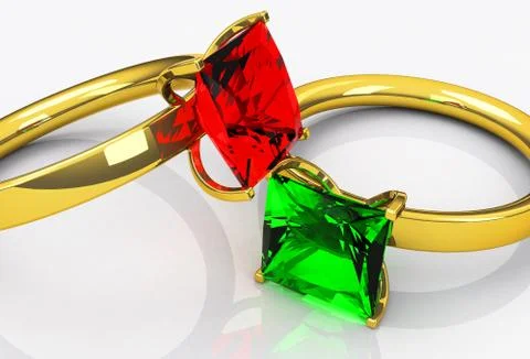 The wedding rings Stock Illustration