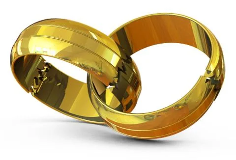 The wedding rings Stock Illustration