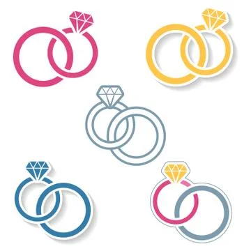 Wedding rings Stock-Illustration