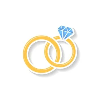Wedding rings Stock Illustration
