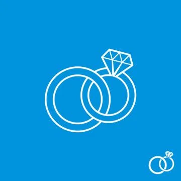 Wedding rings Illustrazione stock