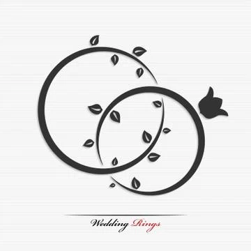 Wedding rings Stock Illustration