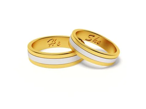 Wedding rings Stock Illustration
