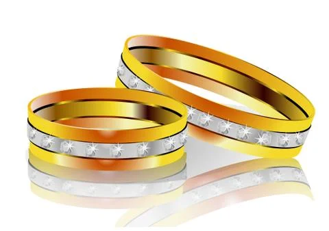 Wedding rings Illustrazione stock