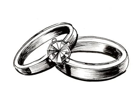 Wedding rings Stock Illustration