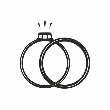 Wedding rings Stock Illustration
