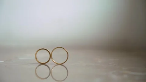Wedding rings Two gold rings Stock Video Pond5
