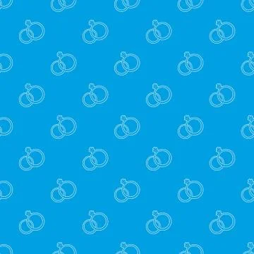Wedding rings pattern seamless blue 스톡 일러스트