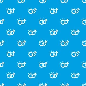 Wedding rings pattern seamless blue Illustrazione stock