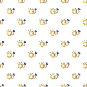 Wedding rings pattern seamless 스톡 일러스트