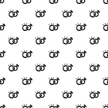 Wedding rings pattern seamless 스톡 일러스트
