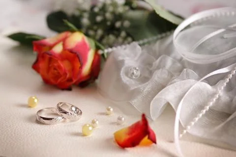 Wedding rings Stock Photos