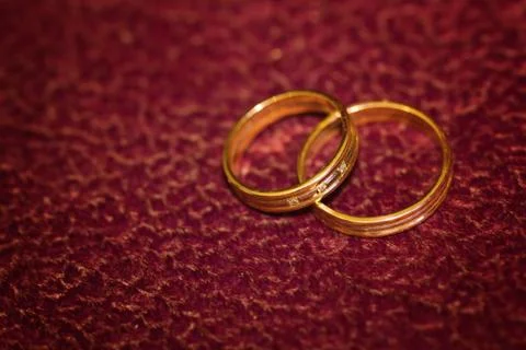 Wedding rings 库存照片