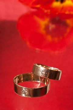 Wedding rings Stock Photos