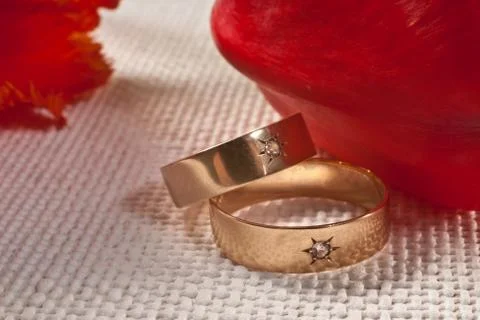 Wedding rings Stock Photos